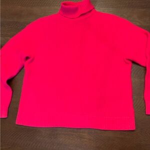 J. Crew Vibrant Red Turtleneck Sweater